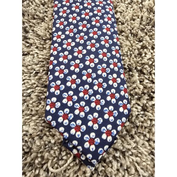 Frank and Buck Mens Neck Tie Cotton Set Of 2 Flower And Plaid Multicolor P6 - Picture 10 of 10